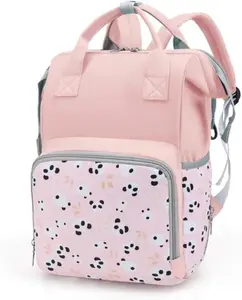 Baby Must Have Diaper Bag Backpack - Premium Waterproof Oxford Cloth, Insulated Pockets, Stroller Straps, Pink Panda Design, Large Capacity, Durable & Lightweight, Travel-Friendly, Perfect for Mom & Dad