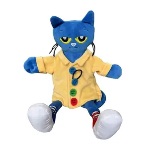 2026 new  30cm Pete The Cat Hand Puppet Plush Children Soft Doll Talk Show Party Props Christmas Doll Plush Toys Puppet Kids Gift