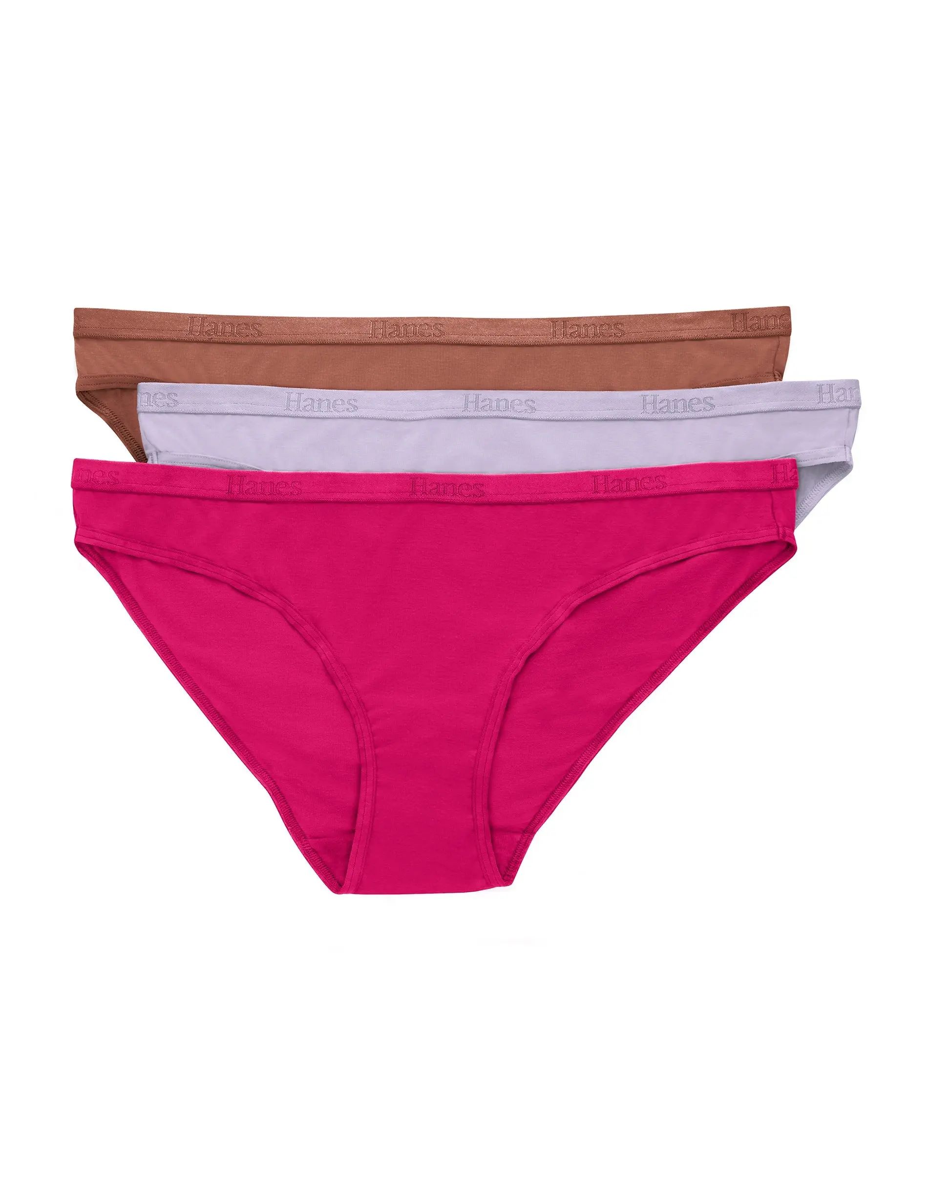 Hanes Originals Women's Supersoft Low Rise Bikini Underwear 3-pack Multi Pack Comfortable Fit Soft Stretch Fabric Breathable Ob38as