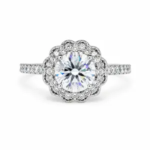 J-014WZ-LuxeStone 1CT D VVS1 Moissanite Ring - Hypoallergenic Stainless Steel Wedding Band