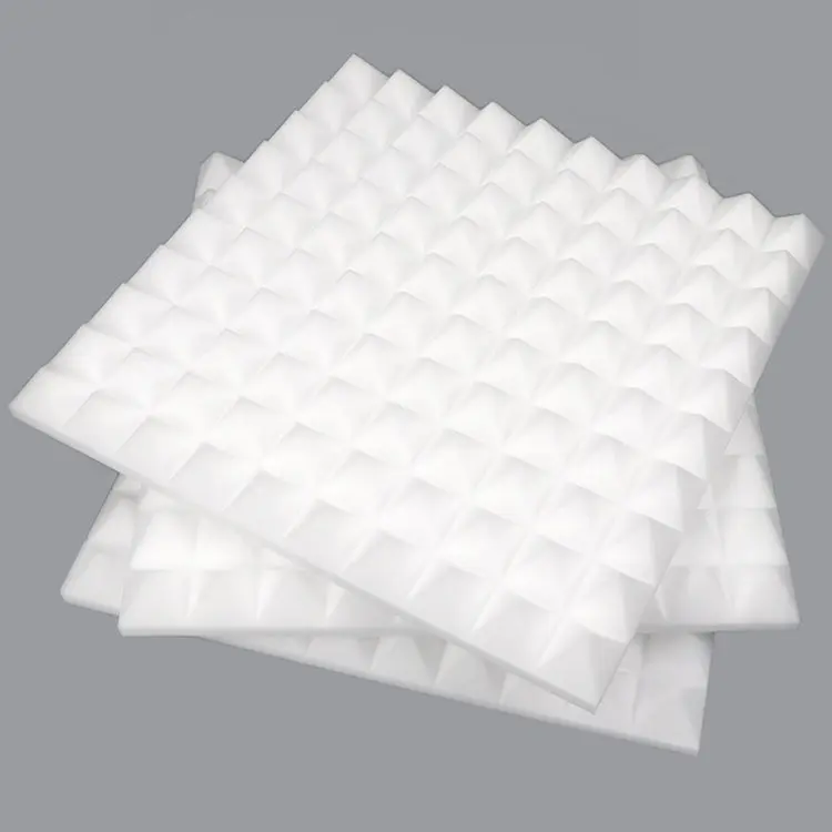 White Melamine Pyramid Acoustic Panels