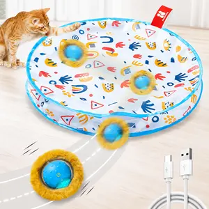 PAWHM Interactive Cat Toy – Motion Activated Rolling Ball in Play Mat, Hide & Seek Game for Indoor Exercise