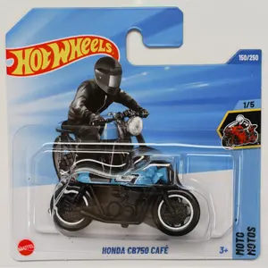 Honda CB750 Cafe Blue 2025 Hot Wheels Moto Short Card Collectible