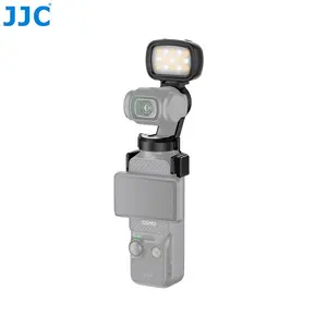 JJC 1Pcs Magnetic Fill Light for DJI Osmo Pocket 3 Creator Combo - Rechargeable Mini LED Video Light with USB Type-C, 3 Color Modes & Adjustable Brightness, Designed for Pocket 3 Selfie/Vlog Recording, Lightweight, Portable Camera Light