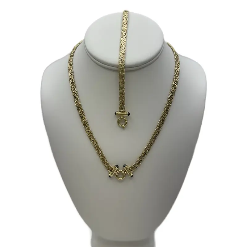 Cadena y brazalete 10k