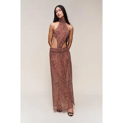slim fit dress slacks Guizio Lina Midi Dress Honey Butter / M