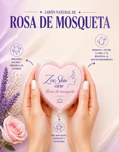 Zoe skin care jabón Rosa de Mosqueta