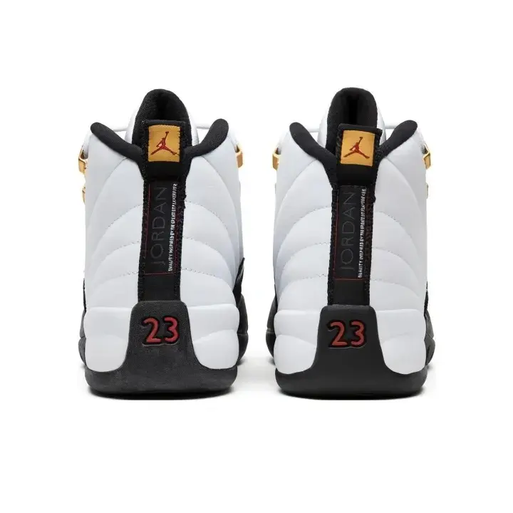 Brand New White Black Gold Hardware Mid Top Retro Basketball Sneakers Premium Leather Upper Unisex Street Trend Footwear Complete Original Sealed Shoe Box Included Cushion Shock Absorbing Sole Daily Outfit Matching