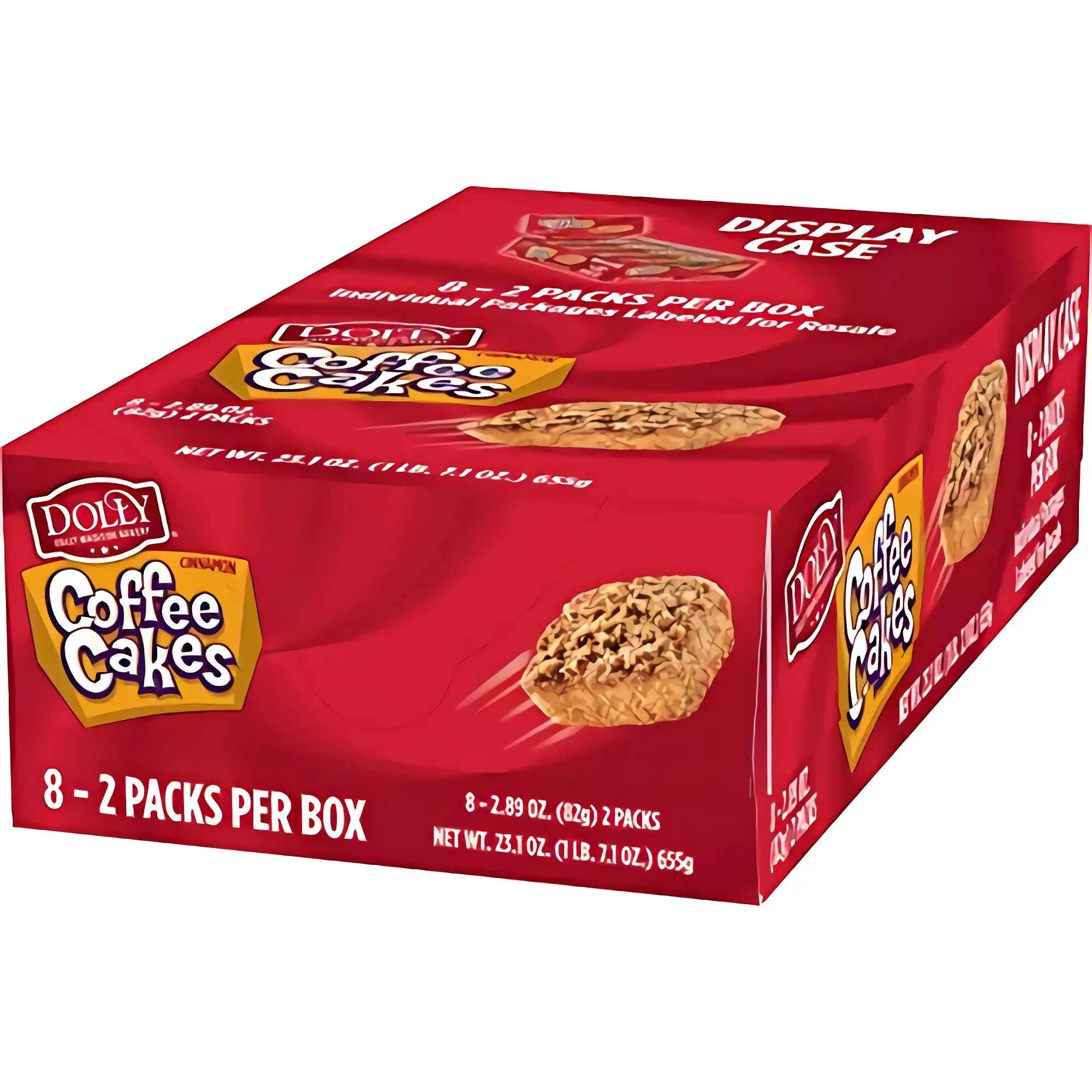 Dolly Madison Coffee Cakes, 2.89 oz Twin Packs, 8 Count Boxes, Pack of 2 (32 Total Coffee Cakes)