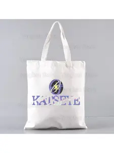 KATSEYE Korean Shopping Bag Print Original Design White Unisex Fashion Travel Canvas Bags Canvas Tote Bags