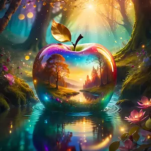 Colorful Forest Apple Wood Puzzle, Wooden Jigsaw Puzzle, Unique Irregular Animal Shape, Perfect Gift for Lovers & Friends, Party Game, DIY Leisure, Home Decor