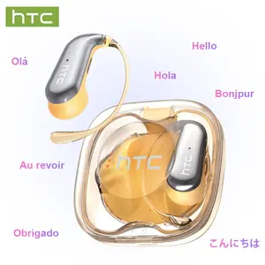 HTC NE38 AI Translator Earphones, Wireless Headphones, 134 Languages ​​Real-Time Translation, Bluetooth 6.0 HD Calling, Waterproof Sports, Mobile Meetings/Cross-Border Business Travel/Social