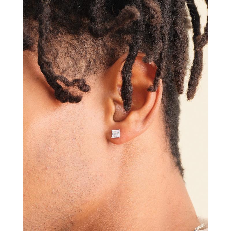 JAXXON - Square Stud Earrings - Silver