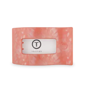 TELETIES - Dreamsicle Large Flat Rectangle Hair Clip - Lay Flat - Nearly Unbreakable