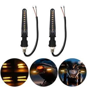 2-Pack Bright LED Lights, Motorcycle Dual-Sided Turn Signals, Blinker Light, High-Brightness Car Lights, Dynamic Flow Effect, Durable Portable Design