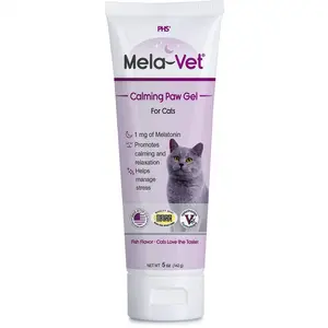 Mela-Vet Calming Paw Gel For Cats, 1mg Melatonin, Fish-Flavored, Supports Relaxation