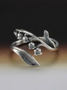 Vintage Bellflower Adjustable Stackable Rings for Women, Open Design, Daily Wear, Party Accessory, Unique Style, Versatile Jewelry