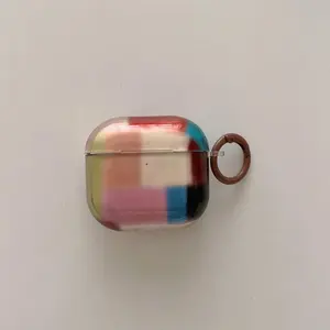 Retro Stitching Plaid Pattern Anti-fall IMD Earphone Case with Ring for Airpods 1, 2, 3, 4, Pro,Pro2, Pro3