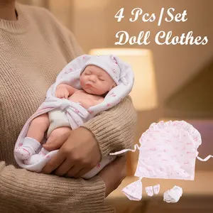1 Set Swaddling Bag Set Doll Clothes DIY Accessories suitable 11-12 Inch Dolls, Including Hats, Sleeping Blankets, Socks and Underwear for 25-30cm Doll Toys, Collecting and Decorating