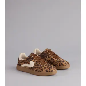 Wild Stride Suede Leopard Sneakers