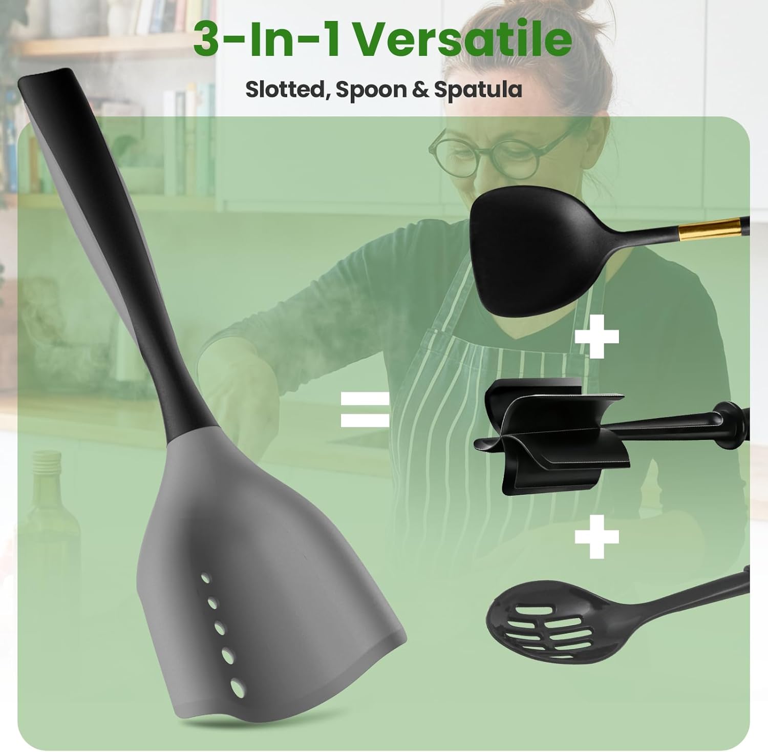 1/2 Pack Mincing Spatula Meat Chopper - Hamburger Grinder & Ground Beef Smasher, Premium Heat-Resistant Mincing Spatula for Kitchen, Potato Mix & Masher Tool, Meat & Poultry Tenderizer