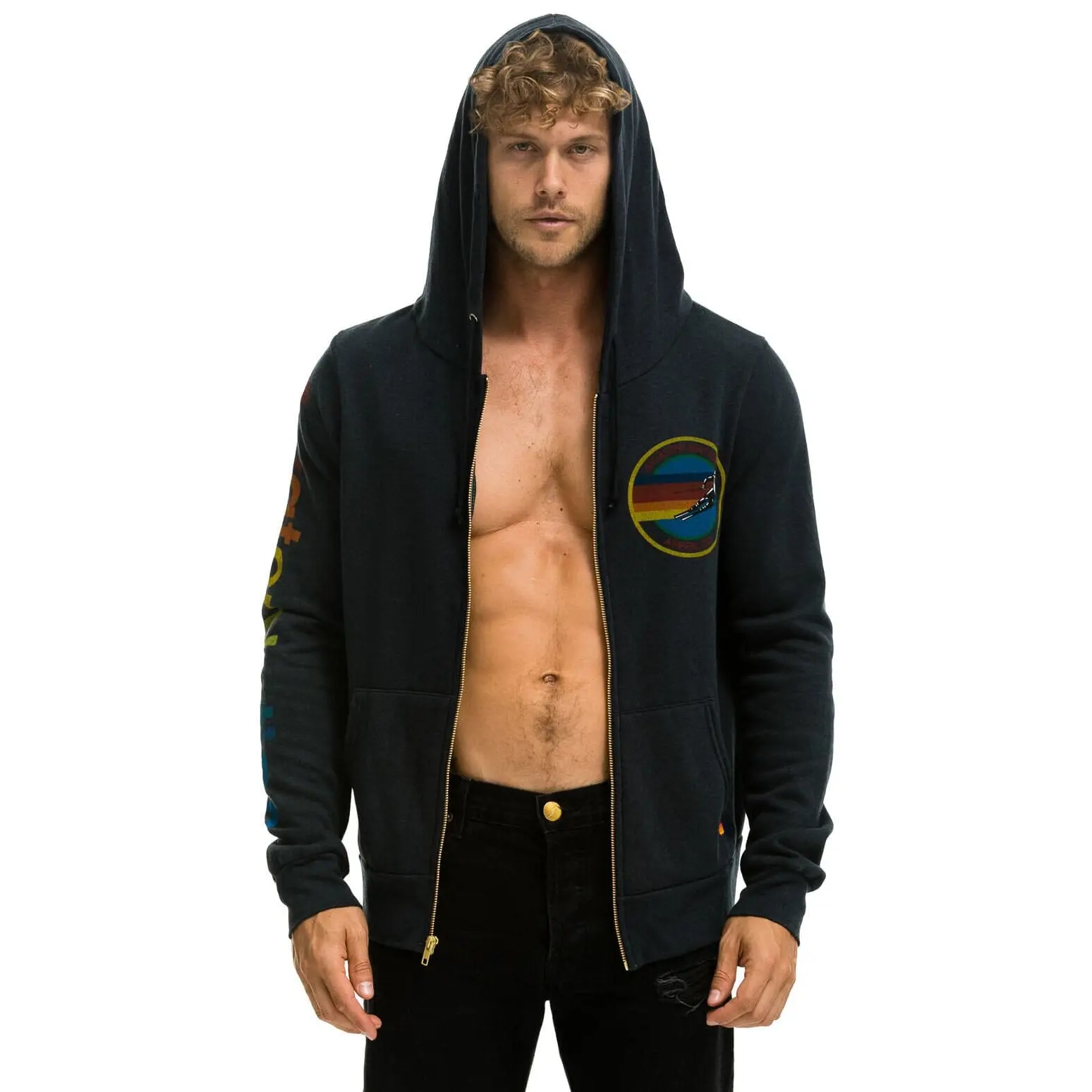 AVIATOR NATION ASPEN HOODIE - CHARCOAL