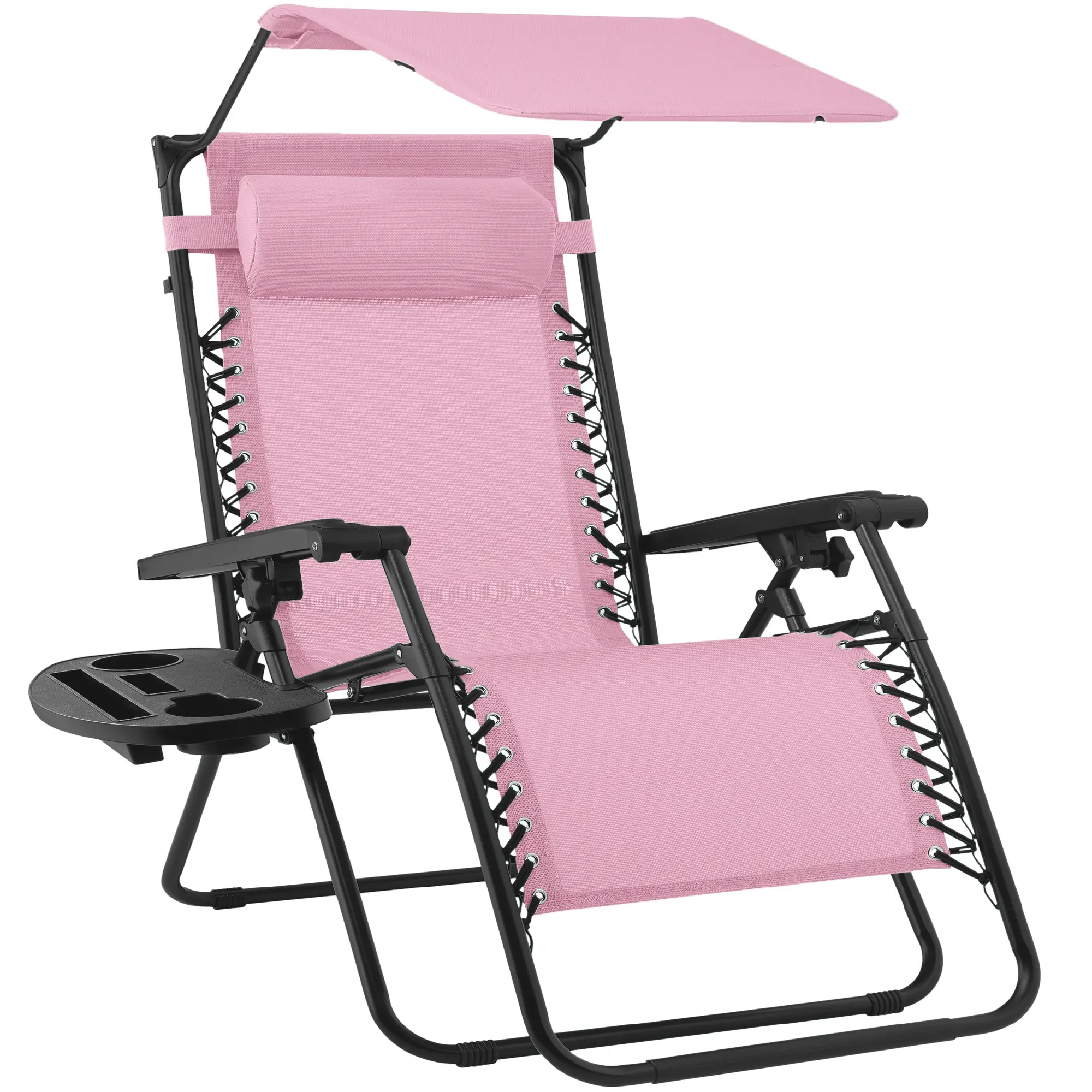 Best Choice Products Folding Zero Gravity Recliner Patio Lounge Chair w/ Canopy Shade, Headrest, Tray Best Choice Products Folding Zero Gravity Recliner Patio Lounge Chair w/ Canopy Shade, Headrest, Tray