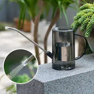 1 watering pot with long mouth-small durable plastic watering pot with long mouth, suitable for lawn, plants and outdoor use-cute hand watering pot, suitable for elders, holiday/birthday gifts.