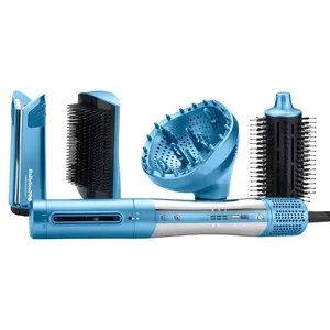 Conair BNTSS-5PK Style Switch Ionic Multi-Styler, Air Styler & Hair Dryer, Lightweight Hot Air Brush with 5 Attachments, Blue
