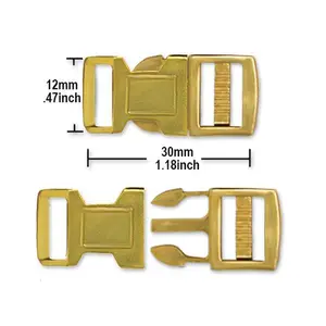 PCBUCK12G (12mm) Gold Paracord Buckles