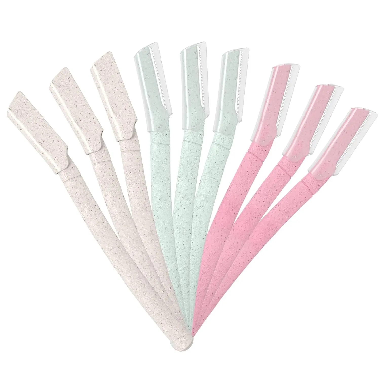 Disposable Dermaplane Razors for Women, Face Razors for Women Peach Fuzz Removal, Exfoliating Dermaplaning Tool, Eyebrow Razor, Facial Razor, Dermaplaning Razor, 9 Count Makeup Cosmetic