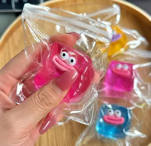Limited Time Deal + FSBig Mouth Maltose Cube Soft Squeeze Fidget Toy Portable Design For Boys Girls Stress Relief Squishy Toy Soft Elastic Palm Grip