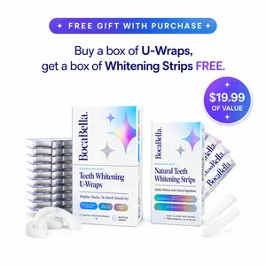 Teeth Whitening U-Wraps – 10 Treatments – 15% Hydrogen Peroxide, Enamel-Safe, No Harsh Sensitivity – Patented Strip Design with Aloe, Calendula & Peppermint – Fast, Even Whitening