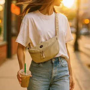 Crossbody Sling Bag Lightweight Water-Repellent Travel Shoulder Pack with Adjustable Strap & Multiple Zip Pockets for Daily Outdoor Hiking Sports Trendy Street Style - Versatile Design Women's Adjustable Crossbody bag Nylon crossbody bag women tiktokshops
