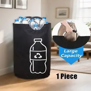 Large Capacity Foldable Recycling Bin, Round Open Design, Multi-Functional Storage Basket, Space-Saving, Durable, Easy to Clean, Ideal for Home Use