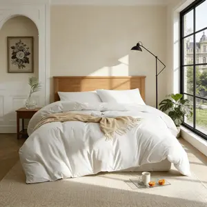 Utopia Bedding Down Comforter Set, Includes 1 Quilt Cover & 2 Pillowcases, Soft Fleece Fabric, Zipper Closure, 3-Piece Bedding Set