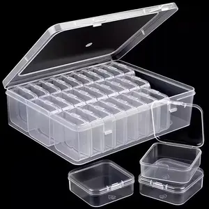 31pcs Plastic Storage Box Set, Transparent Portable Compartment Organizer, Multifunctional Storage Bin, Multi-Functional for Crafts Beads Hair Accessories Jewelry Hardware, Bead Storage Boxes