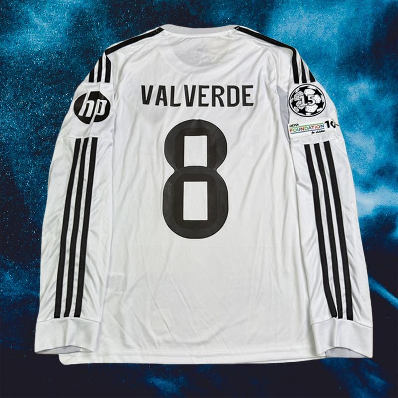 25 26 Home Valverde 8# Long sleeve Soccer Jersey