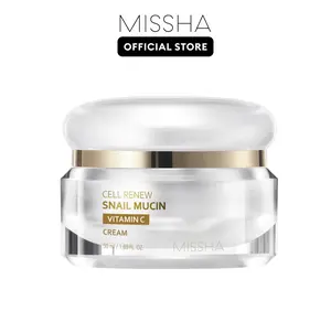 [MISSHA Official] Cell Renew Snail Mucin Vitamin C Cream - Brighten & Hydrate