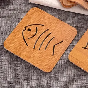 1 Pcs All Natural Wood Placemats Set- Living Home Wood Plate, Washable Non-Slip Jute Place Mats for Dining Table, Coasters, Bowl mats, Table