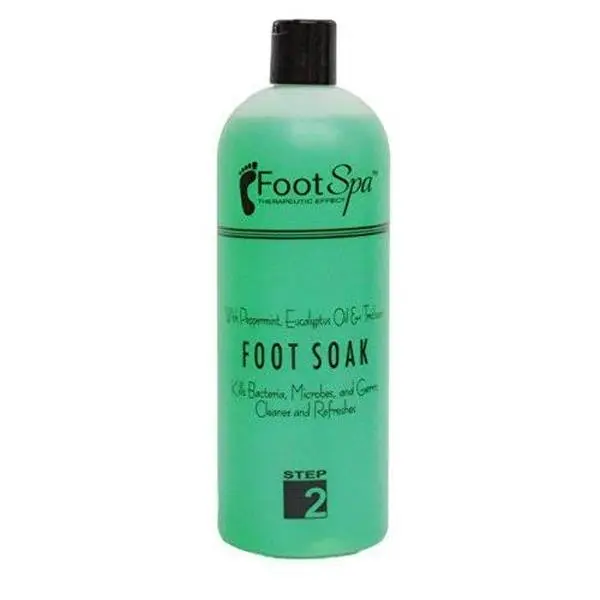 32oz Liquid Foot Soak Cleanser - Eucalyptus & Peppermint Oil Infused - Cleanses, Softens, Refreshes - Dry Skin Foot Treatment - Single Item