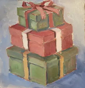 Original Holiday Oil Painting