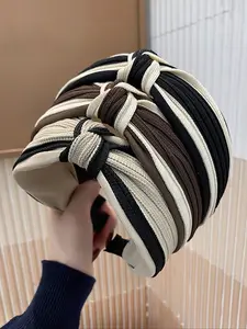 Vintage Wide Knit Headbands, Cute Fall & Winter Hair Accessories, Versatile Daily Wear, Perfect for Parties, Knotted Headband