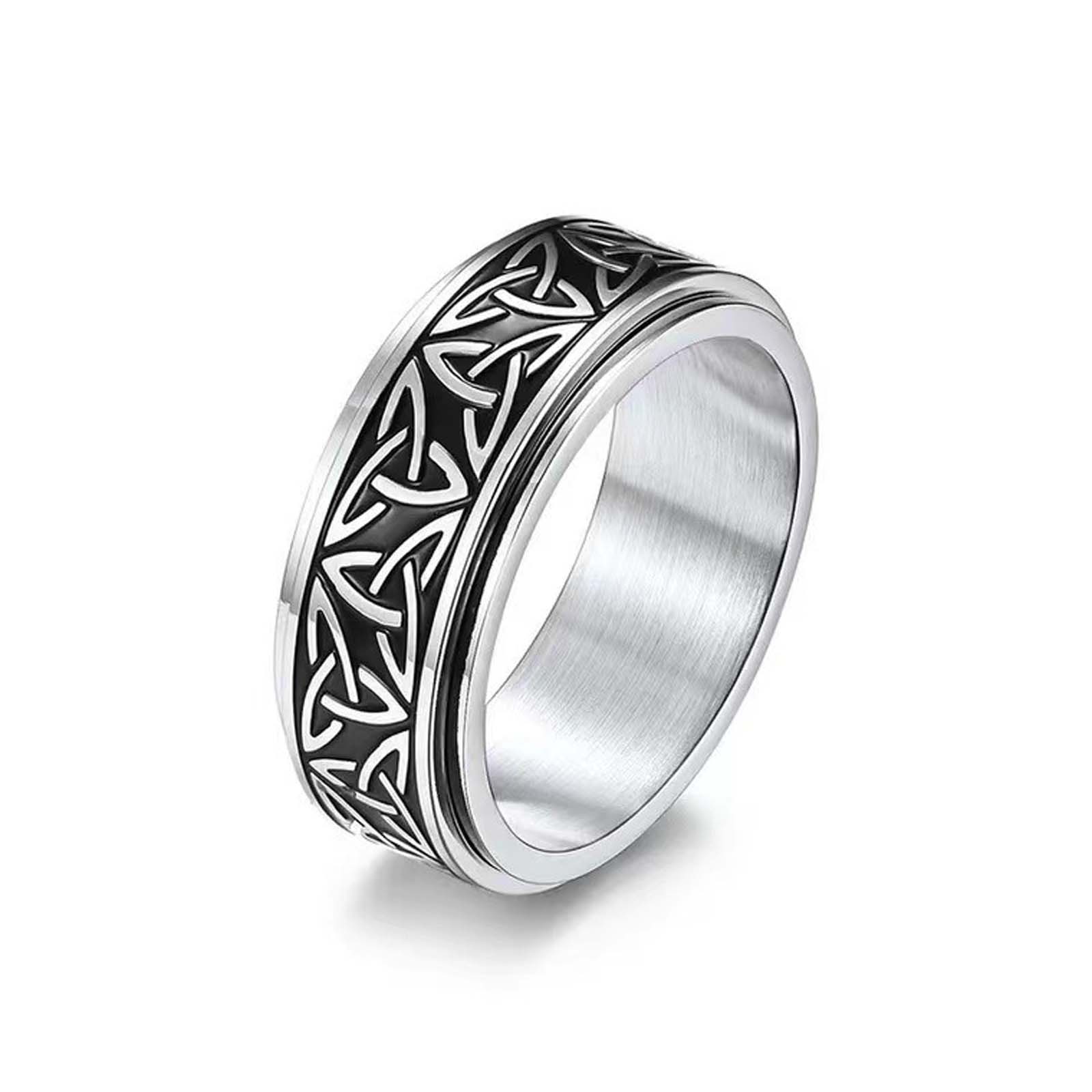 Y2k Celtic triangle knot witch knot rotatable decompression ring for men and women suitable for party daily accessories