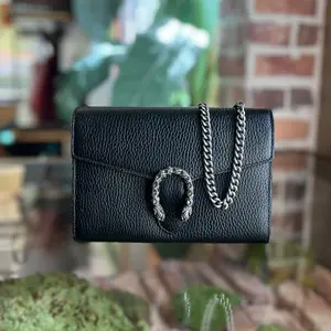 Pre-owned GUCCI leather Crossbody Bags Dionysus Black Calfskin Crossbody