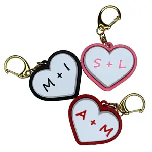 Personalized Initial Heart Clicker Keychain Fidget Valentine's Day Couples Weddings must have toy