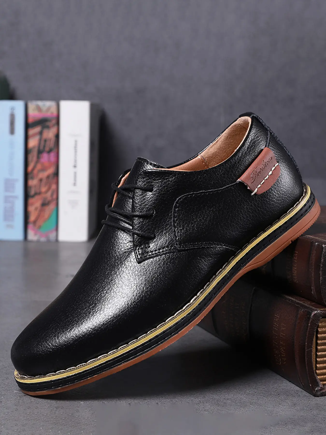 Men's Derby Shoes Lightweight Dress Shoes Fashion Shoes Wide Width Business Style Footwear, Work Shoes Non-Slip Rubber Casual Shoes Vegan Leather Wedding Shoes Black Blue Brown Men's Plus Size Shoes Size 12 13 Fit Any Formal Event Interview Shoes