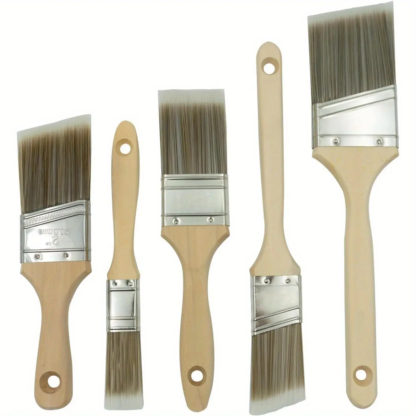 Paint Brush Set, Flat & Angled Brushes for Latex, Oil Paints & Stains, Interior & Exterior Home Decoration, Wall Painting, Paint Brushes for Walls