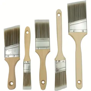 Paint Brush Set, Flat & Angle Furniture Paint Brushes for Latex and Oil Paints, Stains, Interior & Exterior Home Decoration