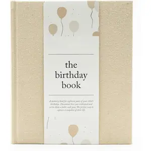 Birthday Memory Book- Elegant Birthday Journal - Photos, Letters & More -  Memory Gift for Parents, Journal to Record Milestones,